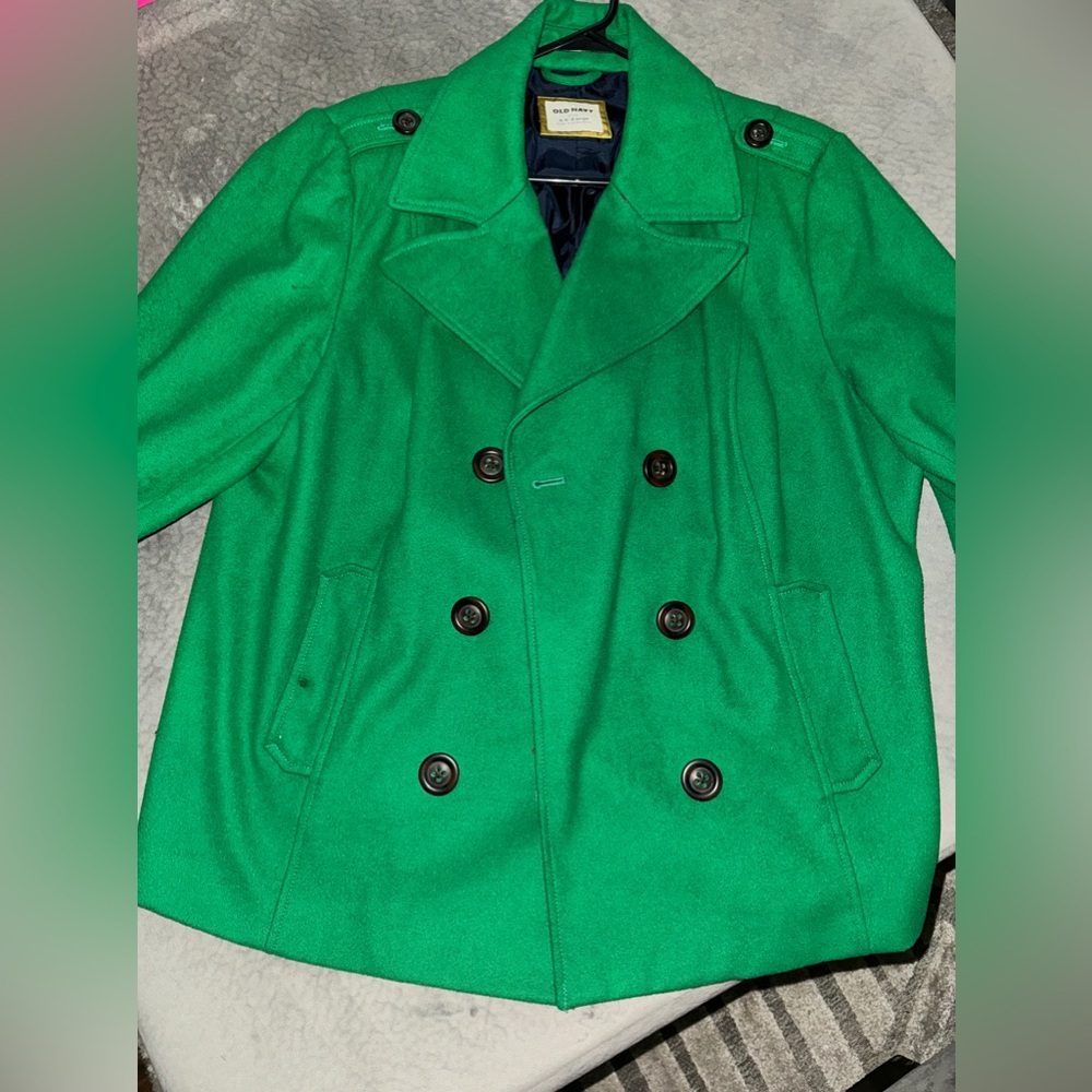 Women’s Green Short Peacoat